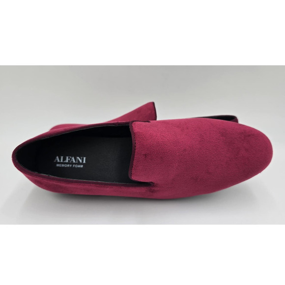 Alfani Zion Slipper Loafer Burgundy Velvet Slip On Casual Shoe Men\'s 9 M main image 10